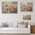 thumbnail image 4 of Designart "Colorful Pansies love expression III" Floral Print on Natural Pine Wood, 4 of 5