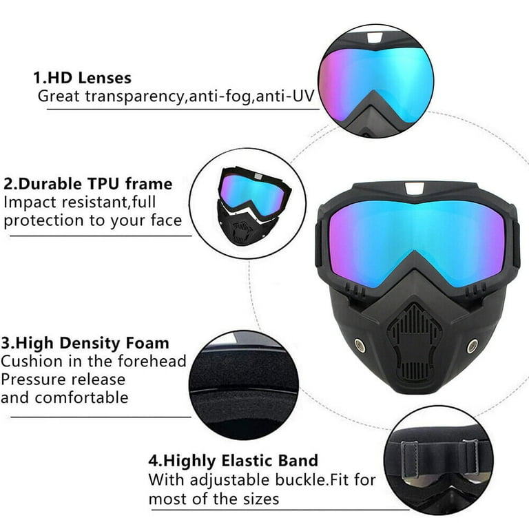 Airsoft Full Face Protection Mask with Removable Anti-Fog