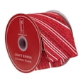 thumbnail image 2 of Northlight Red and White Striped Christmas Wired Craft Ribbon 2.5" x 10 Yards, 2 of 4