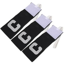 KALLORY 3-Piece Captain Armbands Set with Simple Letter Design for Football Soccer Teams and Sports Activities