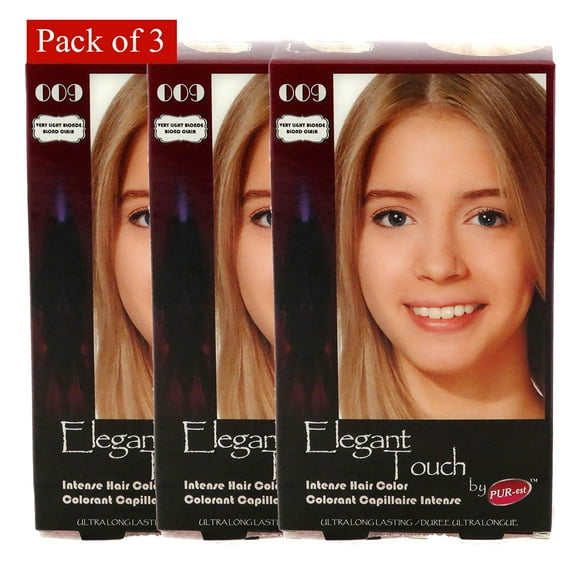Hair Color Very Light Brown #009 Elegant Touch By PUR-Est (Pack of 3)
