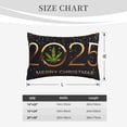 thumbnail image 4 of Gukieu 2025 And Merry Christmas Print Plush Pillow Cover, Hidden Zipper Pillow Protector without Pillow Core, Suitable for Bedroom, Office, Car Decoration-16"x24", 4 of 6