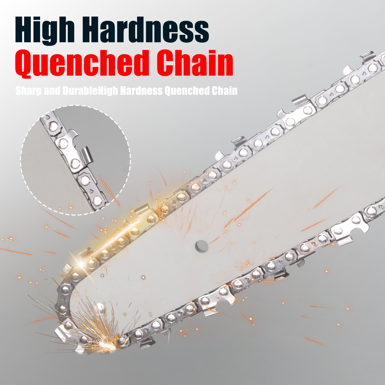 Qunler Mini Chainsaw, 4 & 6-inch Cordless Small Chain Saw with 2 Batteries 2 Chains, Electric Brushless Chainsaw with Security Lock, Handheld Power Chainsaw for Tree Pruning, Gardening, Wood Cutting