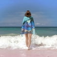 thumbnail image 6 of Marble Foil Water Color Large Beach Towel - Plush Thick Cotton Pool Towel, Adult Beach Towels, 6 of 17