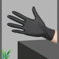 thumbnail image 2 of Guantes desechables de vinilo negro medianos 100, sin látex ni polvo, guantes para exámenes médicos, guantes quirúrgicos, para el hogar, de limpieza y para alimentos, 2 of 8