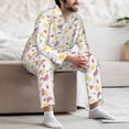 thumbnail image 6 of KLL Tropical Fruit Sleepwear Mens Flannel Pajamas,Long Cotton Pj Set, 6 of 7