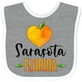 thumbnail image 3 of Inktastic Sarasota Florida Orange in Heart Boys or Girls Baby Bib, 3 of 4
