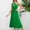 Green, variant on Jerdar Women's One Shoulder Cutout Pleated Maxi Dress Sleeveless High Slit Formal Evening Party Bridesmaid Dresses L