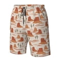 thumbnail image 4 of Saiise Western Desert Nature Landscape Print Men's Swim Trunks Hawaiian Bathing Suit Swimsuits Beach Shorts with Pockets-X-Large, 4 of 6