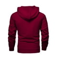 thumbnail image 5 of Zimjoy Mens Quarter Zip Pullover Hooded Long Sleeve Bias Tape Zipper Pullover Mens Casual Red Sweatshirt Lightweight Winter Fleece Men's Shirts, Wine 2XL, 5 of 7