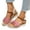 Pink, variant on Women's Platform Sandals Ankle Buckle Espadrille Wedge Heels Open Toe Dress Shoes Size 8