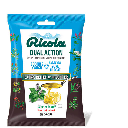 Ricola Extra Strength Glacier Mint® Cough Suppressant Drops 19 ct Pouch