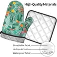 thumbnail image 4 of cixuoa Tropical Flora Print Kitchen 7.2"X11" Oven Mitts and Pot Holders Sets, Safe for Baking,Cooking, BBQ, 4 of 6
