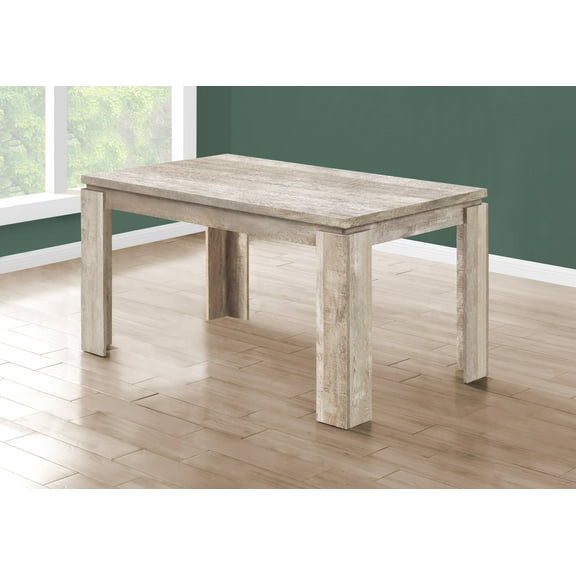 Newboti Furniture Dining Table, 60" Rectangular, Kitchen, Dining Room, Beige Laminate, Contemporary, Modern 45917