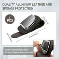 thumbnail image 2 of 2 Packs Car Glasses Holder Universal Car Visor Sunglasses Holder Clip Leather Eyeglasses Hanger and Ticket Card Clip Eyeglasses Mount for Car, 2 of 7