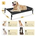 thumbnail image 4 of Veehoo Cooling Elevated Dog Bed, Chew Proof Dog Cot with Washable Mesh, Large, Black, 4 of 10