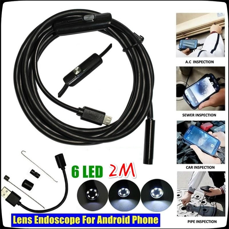 6 LED Waterproof 3.5M 5.5mm Lens Endoscope Inspection Camera for Android Phone 