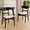 Black,Light Beige, variant on Mid-Century Modern Dining Chairs Set of 2 with Upholstered Seat and Rubberwood Legs, Cushioned Kitchen Chairs for Dining Room, Easy Assembly, Mint