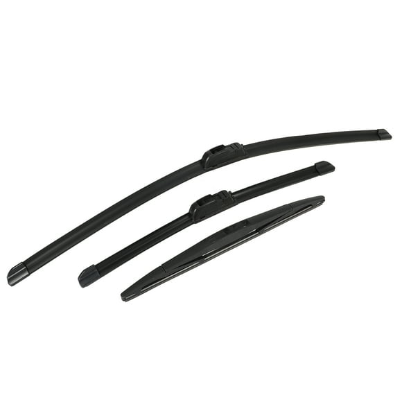 Unique Bargains 3 Pcs 26' 16' 14' Front Rear Windshield Wiper Blade Set Fit for Acura RDX with J / U Hook Black