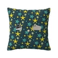 thumbnail image 2 of LNWH Green Vintage Star Throw Pillow Covers, Square Soft Linen Decorative Pillow Cases, 18"x18", 2 of 8