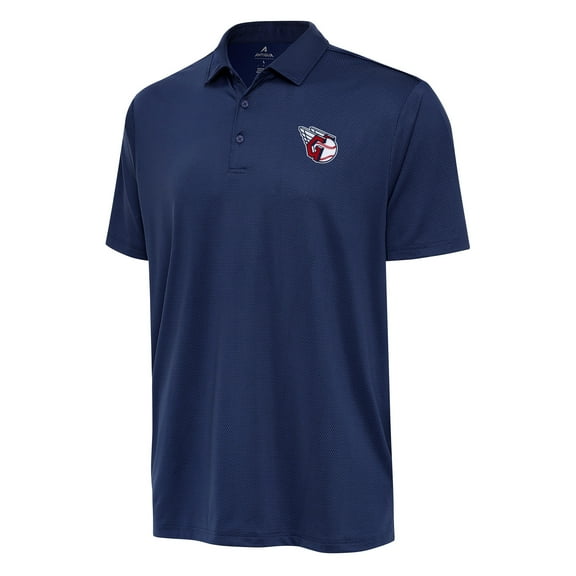 Men's Antigua Navy Cleveland Guardians Big & Tall Ellipse Polo