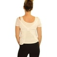 thumbnail image 3 of Aeropostale Womens Knot Back Cropped Basic T-Shirt, White, Juniors, X-Small, 3 of 4