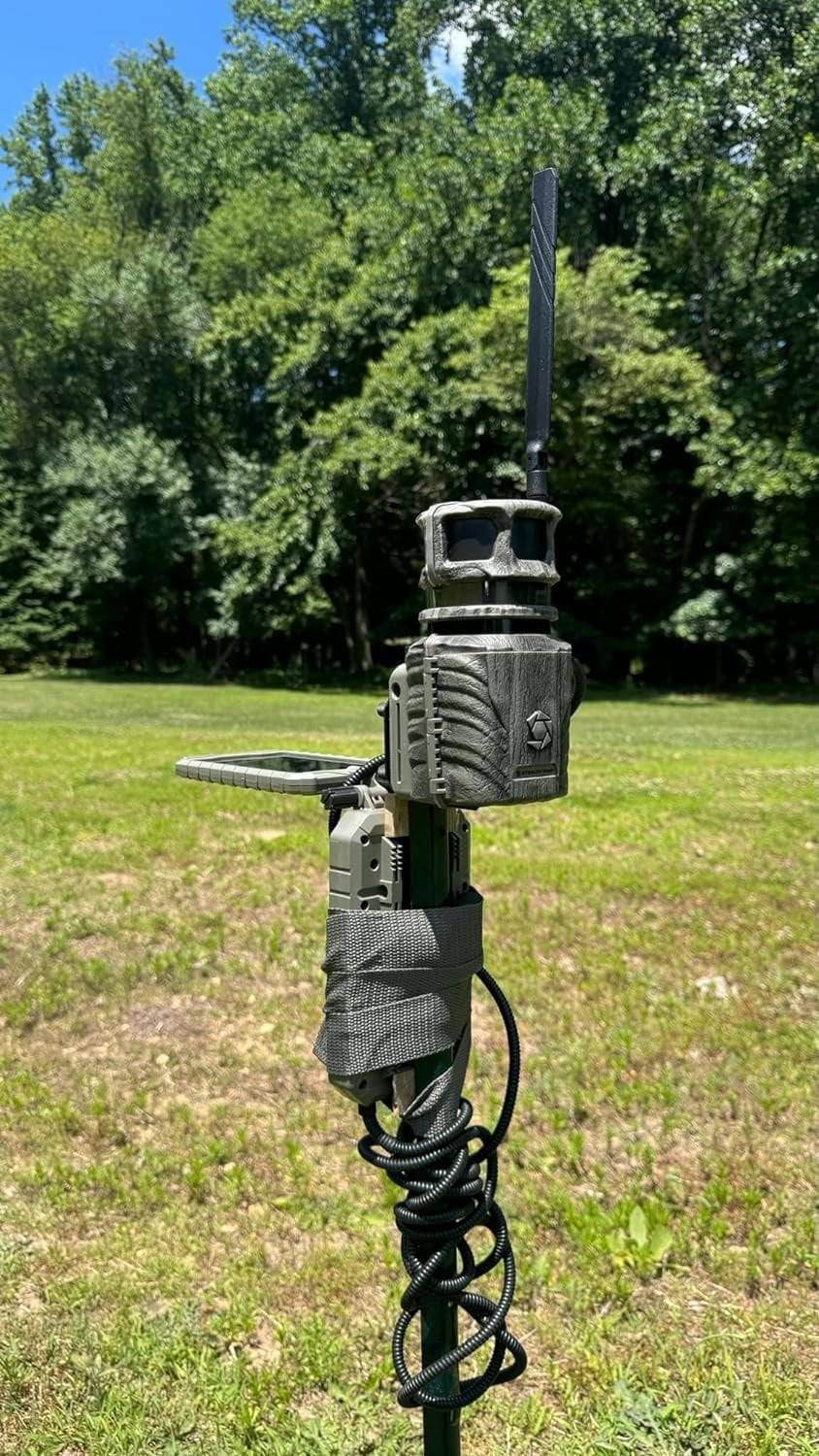 Stealth Cam Revolver 36MP Trail Camera with 1080P HD Video at 30 FPS, 0.4 Sec Trigger Speed, 360 Panoramic View, Built-in GPS, Verizon/AT&T Cellular 2pk, 32GB SD Cards, & Microfiber Cleaning Cloth