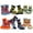 Colorful Camo, variant on TeeHee Little Boys Cotton Fashion Crew Socks 6 Pair Pack for Boys