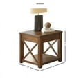 thumbnail image 4 of Steve Silver Table d'Appoint Carrée en Bois 24 Pouces en Chêne Moka Brun, 4 of 4