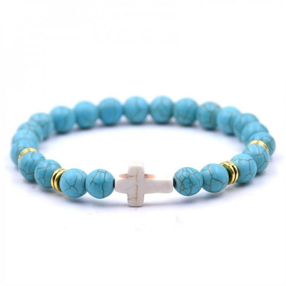 APIPEE Mens and Women Bracelet Bracelet for Men Onyx Tigers Eye Beaded Bracelet Religious Christian Bracelet Anniversary Gifts for Men Dad Husband Mens Jewelry