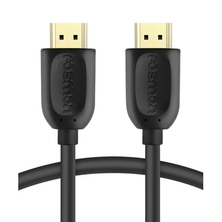 Flat Hdmi Cable 30ft Fosmon 30FT HDMI Cable Supports 4K 3D Full HD 1080p for PS3/PS4, XBox One/One S/360, Nintendo Switch/Wii, HDTV, Blu-Ray ()