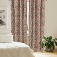 thumbnail image 2 of Ambesonne Spring Curtains, Retro Tulips Flowers, Pair of 28"x95", Cocoa Coral Cream, 2 of 5