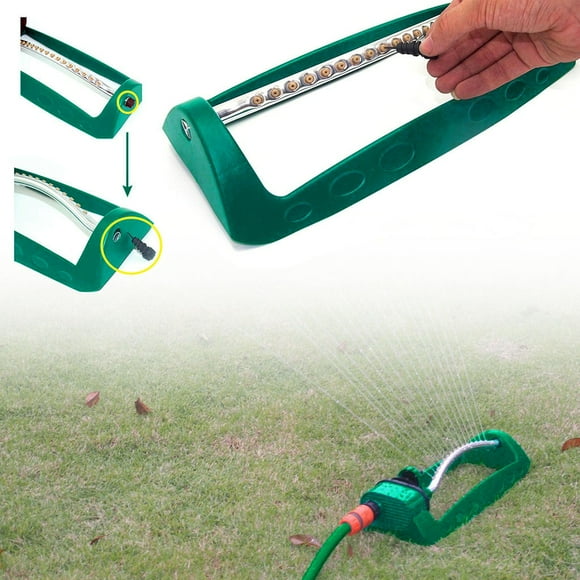 Fridja 15 Hole Swing Plastic Aluminum Tube Garden Lawn Sprinkler 2 Sided Coverage