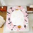 thumbnail image 5 of Manfei Funny Pumpkin Ghost Bed Sheets,Happy Halloween King Sheets,Spooky Bats Skull Sheet Set For Girls Boys,Luxury Bedroom Decor,4 Pieces, 5 of 7
