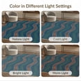 thumbnail image 7 of ODIKA 5'x7' Washable Area Rug Non-Slip, Low Pile, Stain Resistant Wave Landscape Layered Gradient Motifs Washed Tonal Striped Abstract for Guest Room, Lounge, Apartment, 7 of 7