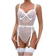 thumbnail image 2 of HUPOM Panties for Women Sexy Mid Waist Pull-On Jumpsuit Sleep Jumpsuit on Clearance White Size S, 2 of 5