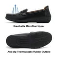 thumbnail image 5 of Ruiatoo Women's Loafers Comfort Slip-on Casual Dressy Work Flats Lightweight Driving Moccasins Walking Boat Shoes Black 36, 5 of 5