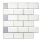 thumbnail image 1 of Adhesivo para azulejos de pared, papel tapiz de plástico de ladrillo 3D, autoadhesivo, calcomanía de decoración de pared para el hogar, BW53, blanco, gris kenally HA002477-02, 1 of 6