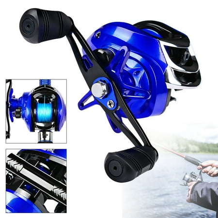 18+1BB Ball Bearing Right/Left Handed Spinning Reels Saltwater Freshwater Fishing Reel Baitcast Red/Blue 7.2:1 Gear