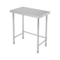 thumbnail image 1 of Stainless Steel Table, 18"x32"x35"Utility Work Tables, Commercial Kitchen Prep Table with Open Base Single Tier, for Restaurant, Garage, Workshop, Silver, 1 of 7
