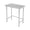 No wheel-18*32*35in, variant on Stainless Steel Table, 18"x32"x35" Utility Work Tables, Commercial Kitchen Prep Table with Locking Casters and Open Base Single Tier, for Restaurant, Garage, Workshop, Silver