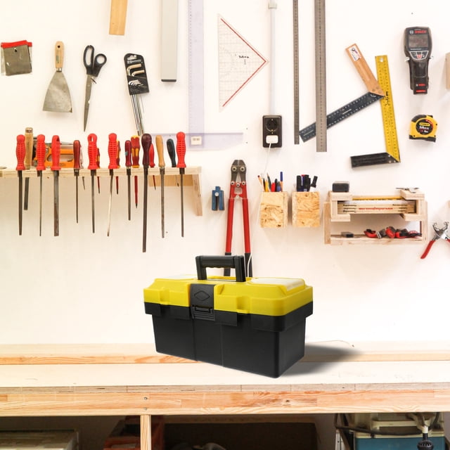 GOOHOCHY Waterproof Plastic 14 Inch Tool Chest Organizer Storage for Electrician Hand Tools