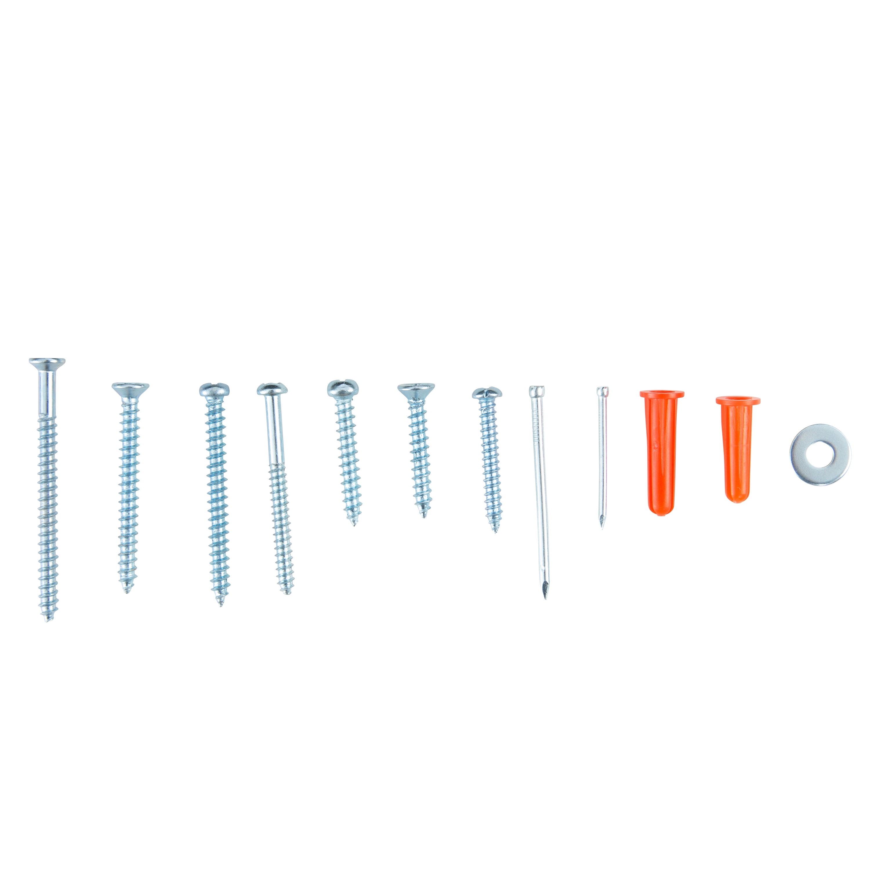 Hyper Tough 500-Piece Zinc Plated Steel Screw and Anchor Fastener Assortment with Case, 5532