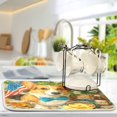 thumbnail image 5 of Dish Drying Mat Kitchen Pad Large Counter Absorbent Dish Mats Drainer Elegant Corgi and Afternoon Tea, 5 of 8