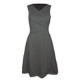 thumbnail image 7 of Einccm Women's Sleeveless V Neck Ruched Drawstring Mini Dress Solid Color Bodycon Wrap Style for Casual Summer Wear, Date Night, Parties and Weekend Outfits, 7 of 7