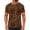 B Coffee, variant on Camo Shirt for Men Summer Short Sleeve Crewneck Tshirts Casual Graphic Tees Workout Camouflage Hunting Shirts Brown XXL