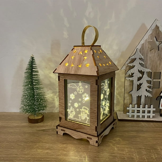 Lubelski Wooden LED Handheld Lantern Display Mold Night Light