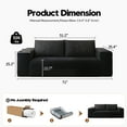 thumbnail image 3 of 71" Loveseat Sofa,Modular Couch with Deep Seat Memory Foam,Comfy Small Cloud Couch for Small Spaces,No Assembly Sofa for Living Room Bedroom,Apartment,Black, 3 of 10