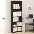thumbnail image 2 of Furinno JAYA 5-Tier Open Storage Bookshelf 9.5x24.6x71.1 Espresso, 2 of 5
