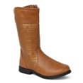 thumbnail image 2 of Bebe Girls 11-4 Foil Print Logo Riding Boots(Brown 13), 2 of 2